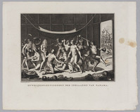 KG 07427
          <br/>
          Geschiedenis godsdiensten: huwelijk van indianen in Panama
          <br/>
          <em>Brouwer, Cornelis (ca. 1733 - 1803)</em>